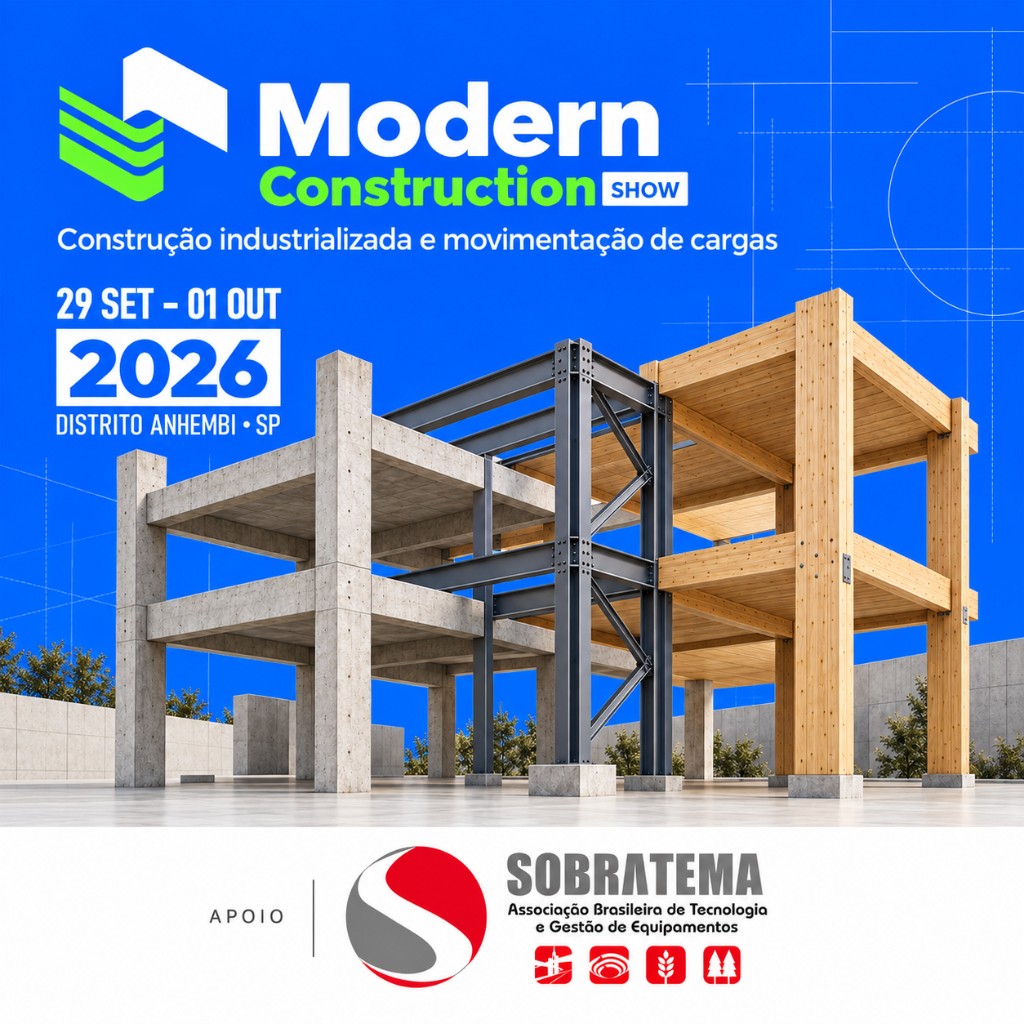 Modern Construction Show 2026 — 29 SET a 01 OUT, Distrito Anhembi SP — Apoio SOBRATEMA