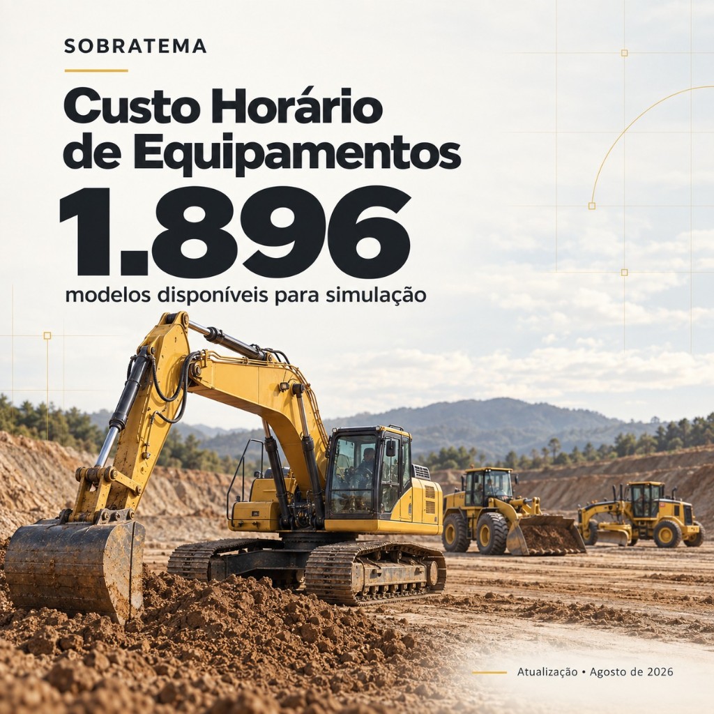Custo Horário de Equipamentos — 1.896 modelos — Atualização • Agosto de 2026