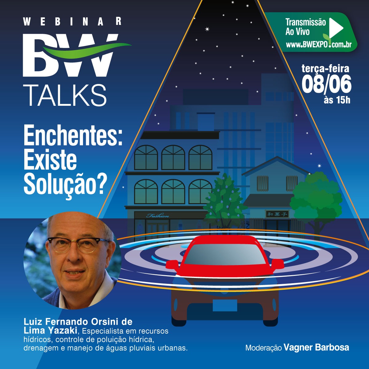 Especialista trata de soluções para enchentes no BW Talks