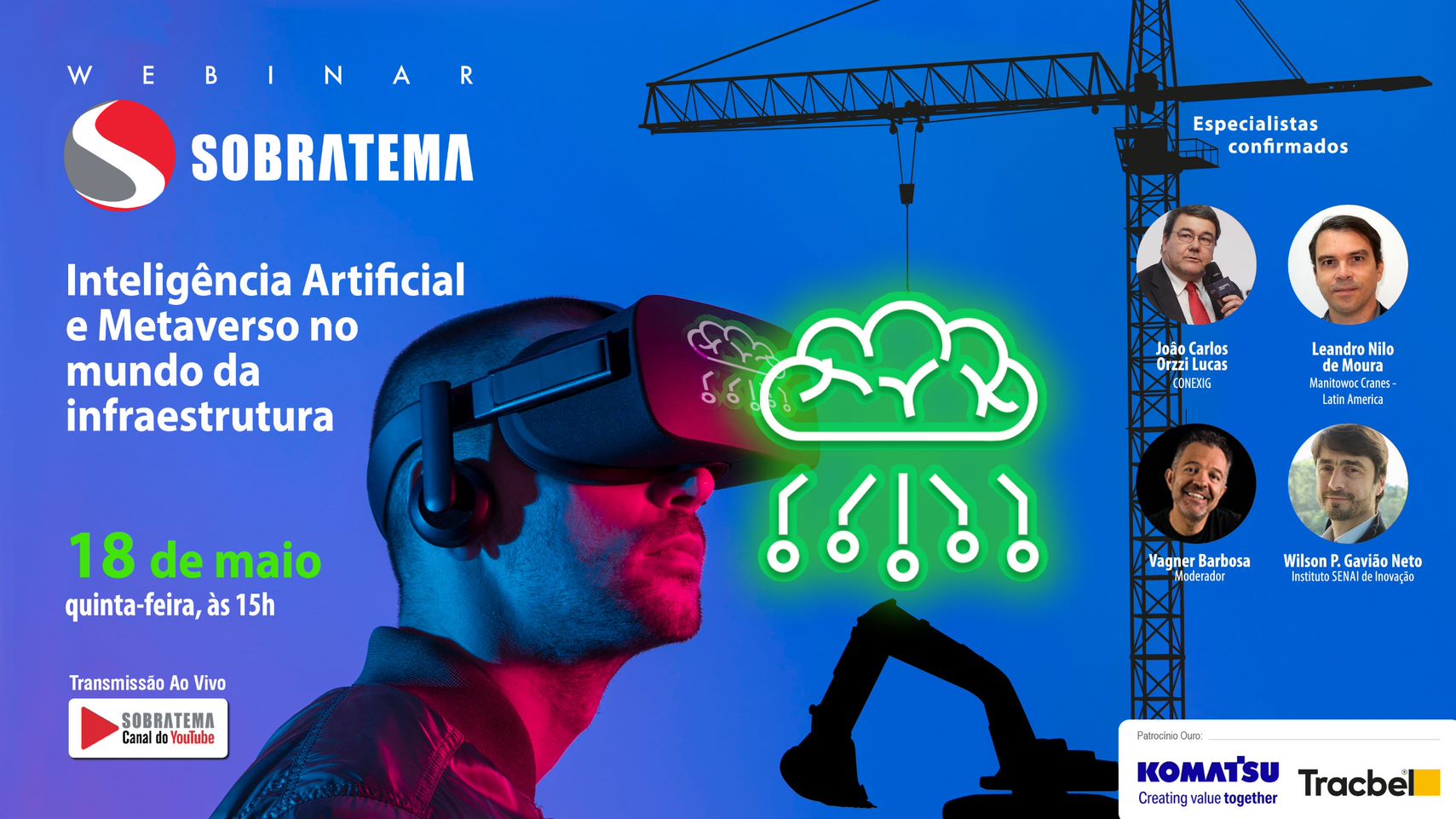 Webinar Sobratema debate o atual estágio e os desafios do uso de inteligência artificial e do metaverso na área de infraestrutura