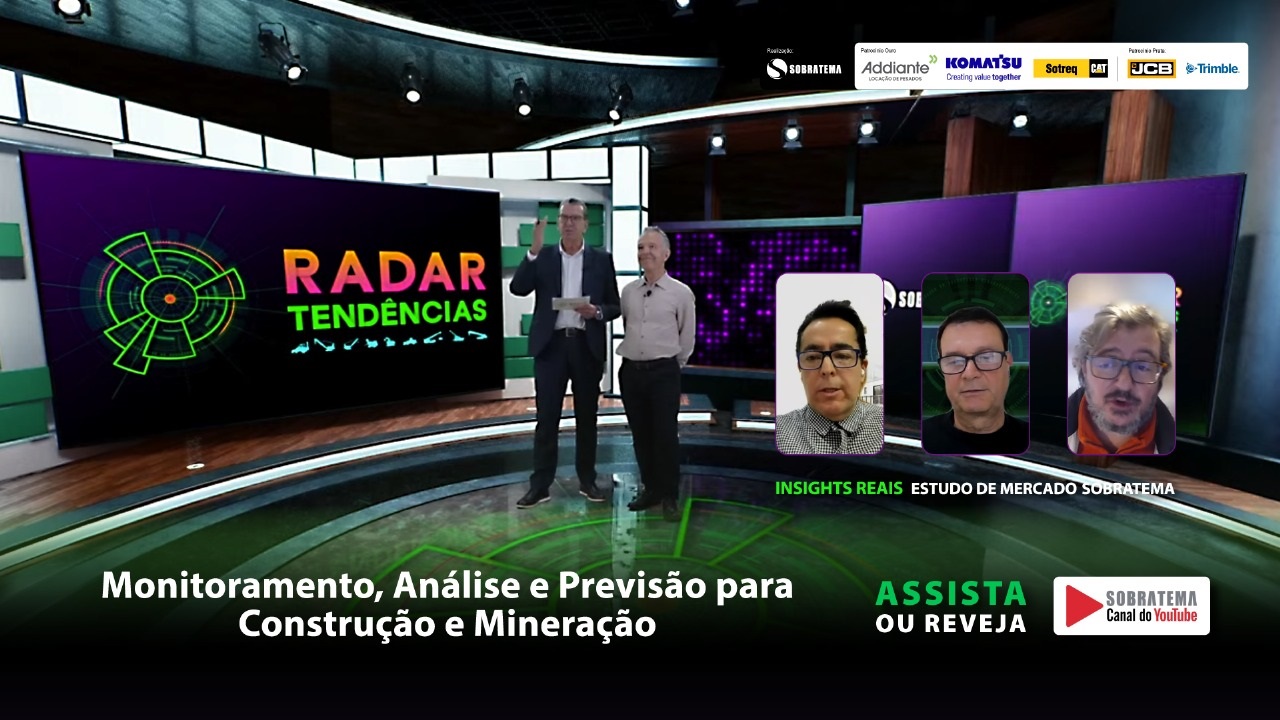 Radar Tendências: Estudo Sobratema prevê estabilidade nas vendas de máquinas da linha amarela