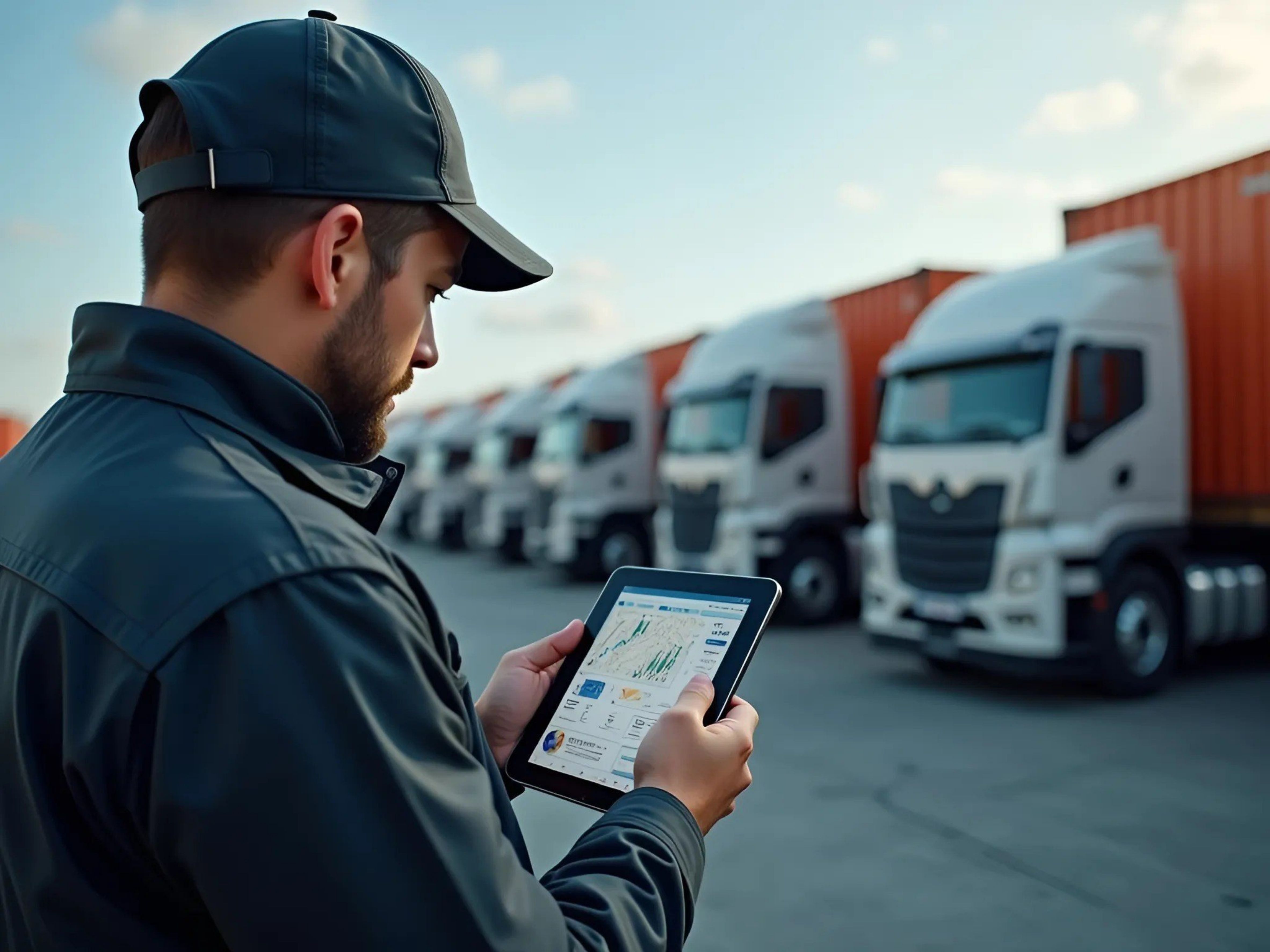 Dashboard sistema gestão inteligente frota equipamentos construção